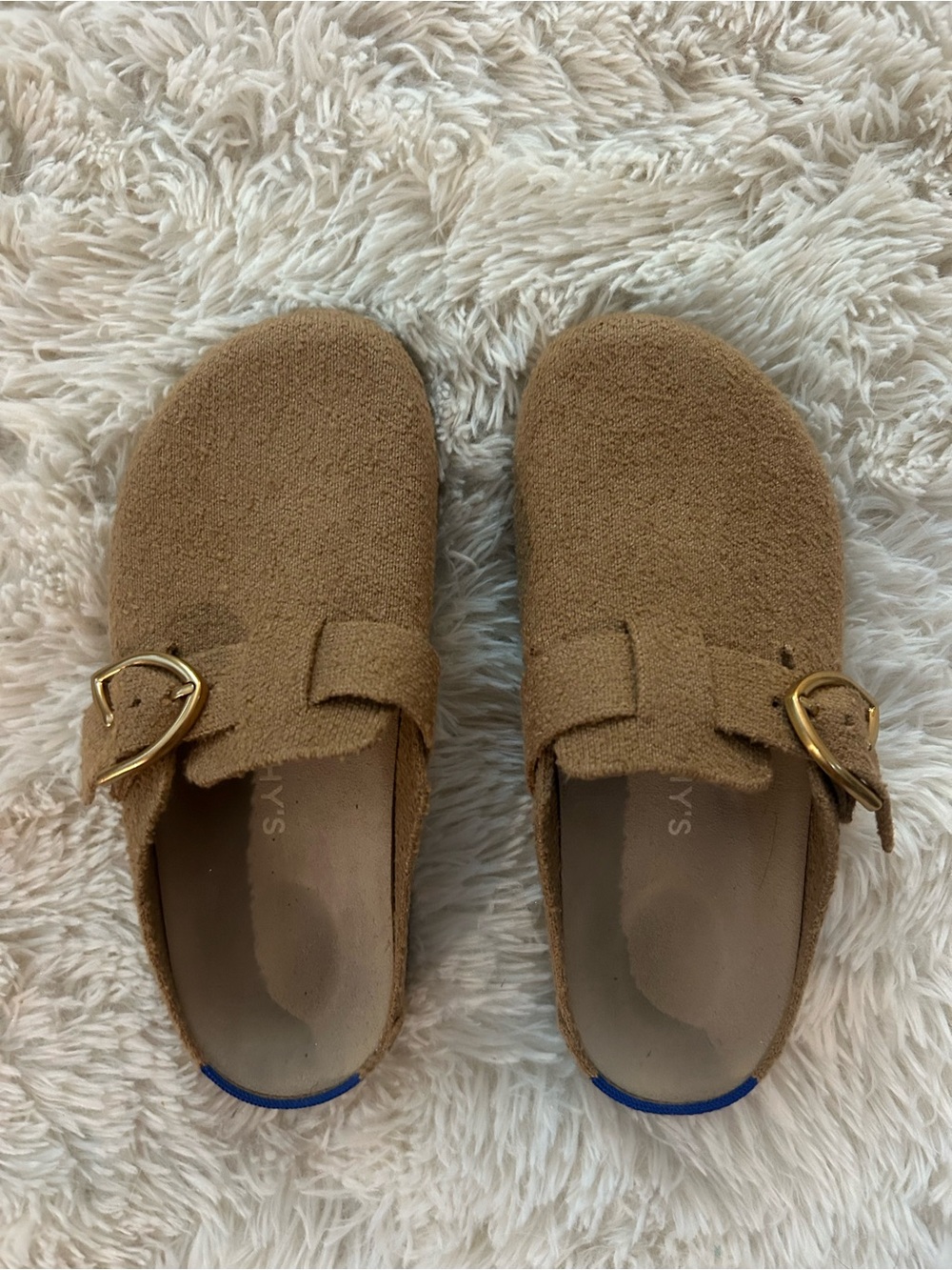 ROTHY’S butternut clogs Slip-On Mule - Gold Buckle EUC - Picture 2 of 6